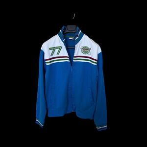 Roma Atletica Italia Jumper #77 Blue Full Zip Track Jacket Sz Medium Roma